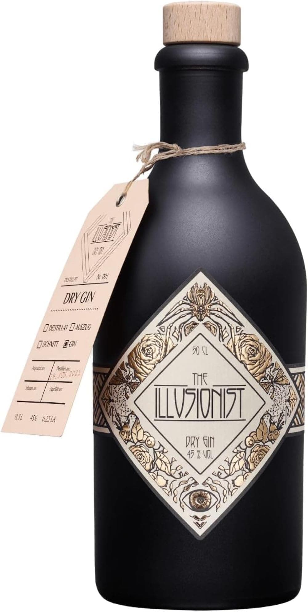 🍸 The Illusionist Dry Gin | Der Farbwechsel Gin | 16 Premium Botanicals 🌺🍊 | Floral & Fruchtig | 45% Vol. | 500ml