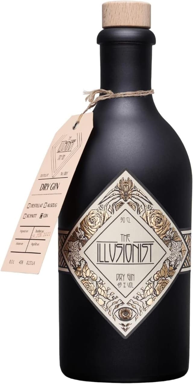 🍸 The Illusionist Dry Gin | Der Farbwechsel Gin | 16 Premium Botanicals 🌺🍊 | Floral & Fruchtig | 45% Vol. | 500ml