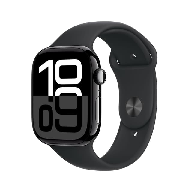 Apple Watch Series 10 (GPS 46 mm) Smartwatch - Diamantschwarz/Schwarz S/M