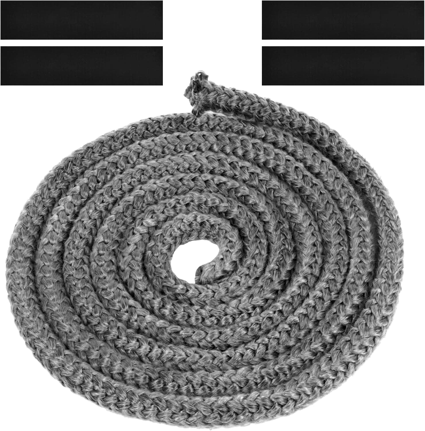 🔥🔧 Flintronic Kamindichtung Ofendichtschnur 5m 10mm-grau - Feuerfeste Glasfaserschnur Hitzebeständig Bis 600 °C