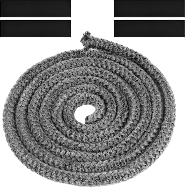 🔥🔧 Flintronic Kamindichtung Ofendichtschnur 5m 10mm-grau - Feuerfeste Glasfaserschnur Hitzebeständig Bis 600 °C