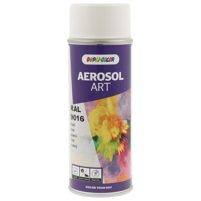 🎨🛠️ Dupli-Color 131622 AEROSOL ART RAL 9016 verkehrsweiß matt 400 ml matt verkehrsweiß 🎨🛠️