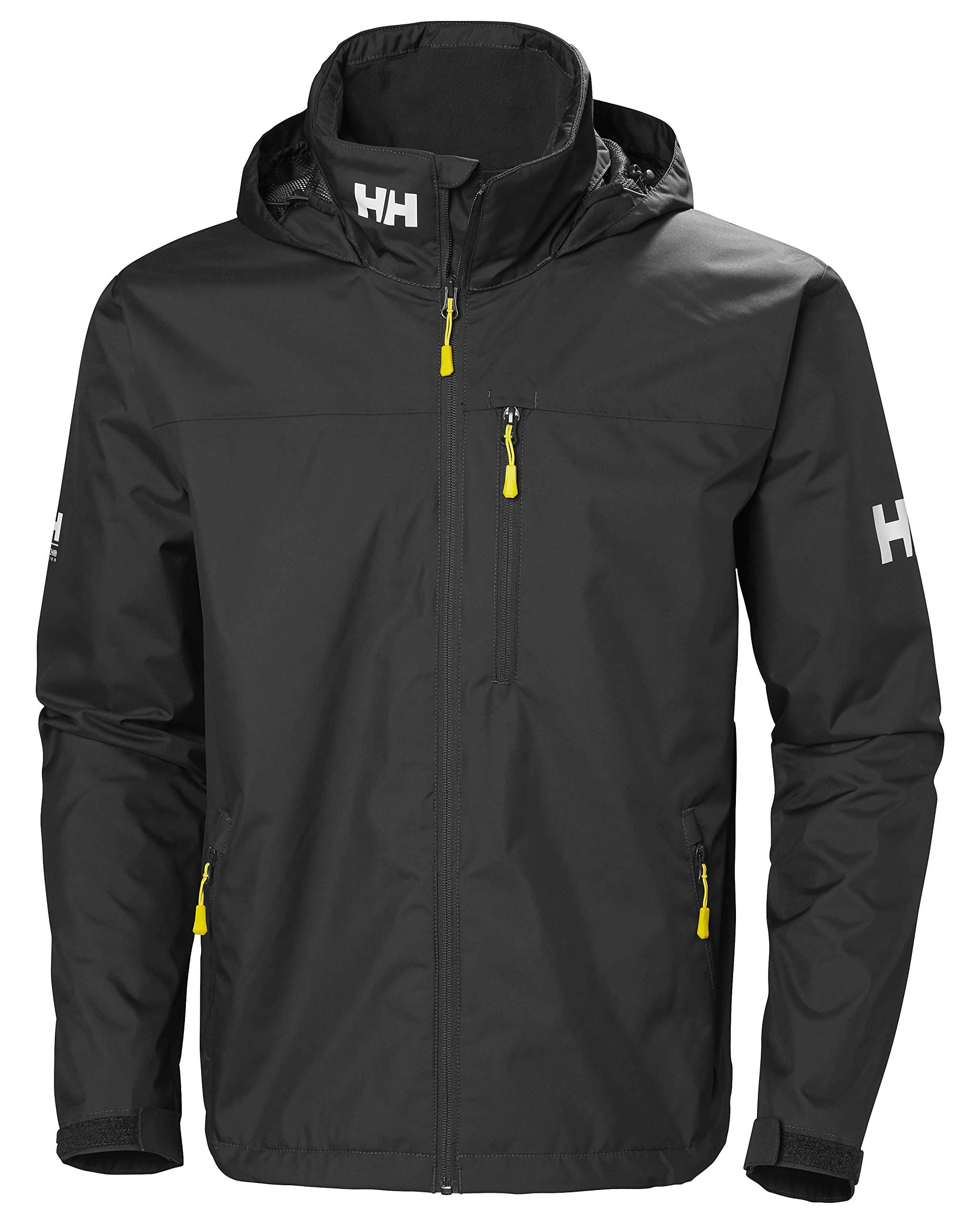 🌊 Helly Hansen Herren Crew Hooded Jacke Schwarz - Segeljacke 1er Pack