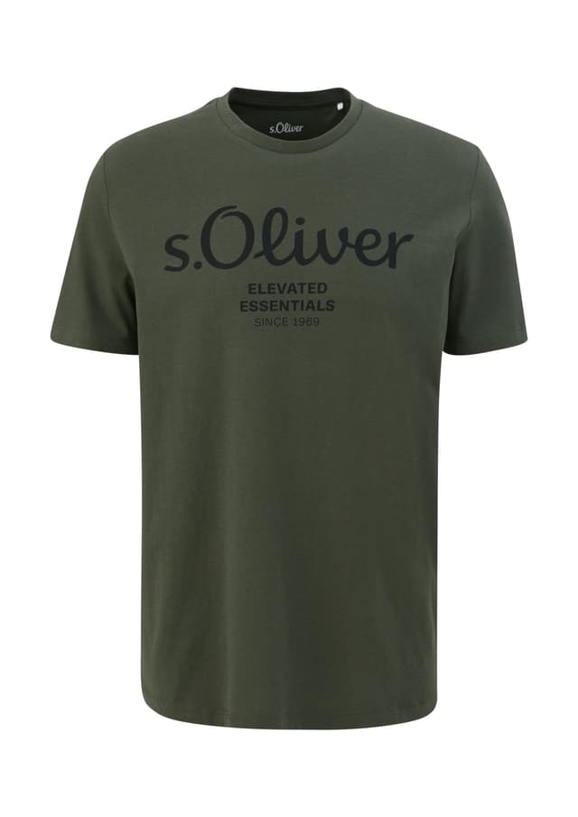 👕 T-Shirt mit Logo-Print XL Olive 79d1 - Deal des Tages!