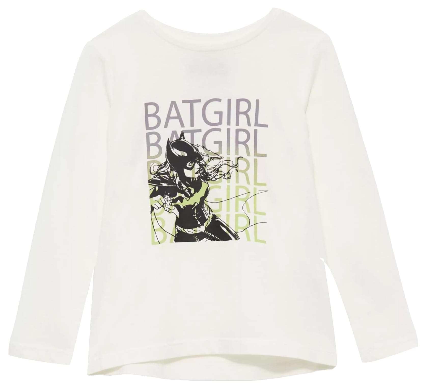 s.Oliver Mädchen Langarmshirt mit Batgirl-Print 92-98 Große Größen 0210 Weiß 👧🦸‍♀️