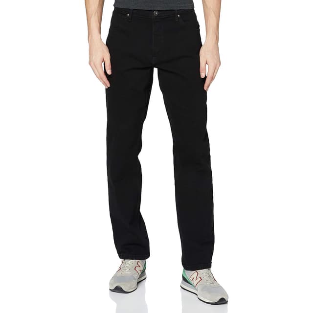 👖 Wrangler Herren Red Kabel Straight Jeans 38W / 30L Black Rinse - Angebot!