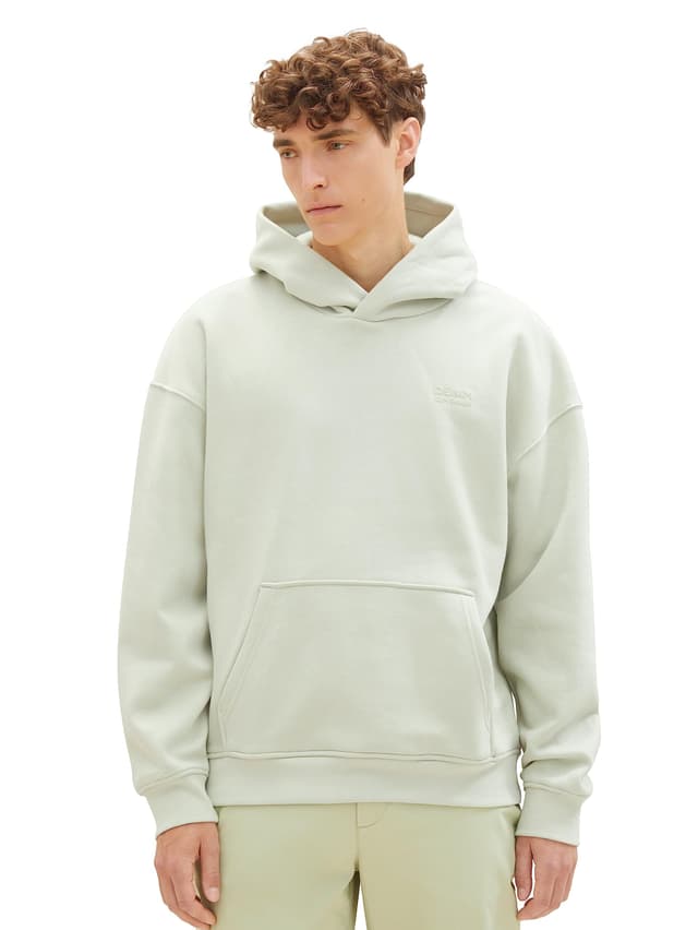 🔥 Mega Deal! TOM TAILOR Denim Herren Relaxed Fit Hoodie mit Logo-Print S 32246 - Garden Peat
