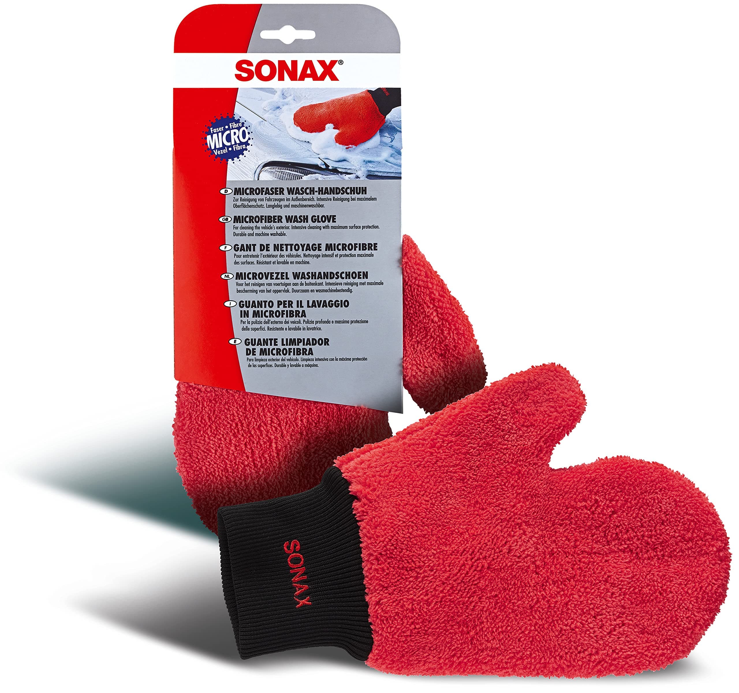🧤 SONAX Microfaser WaschHandschuh - Bequemer Handschuh mit maximalem Oberflächenschutz 🚗
