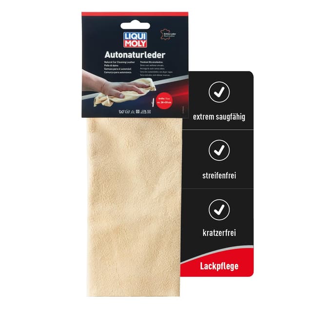 🚗 LIQUI MOLY Autonaturleder - Saugfähig & kratzerfrei Single 🧼