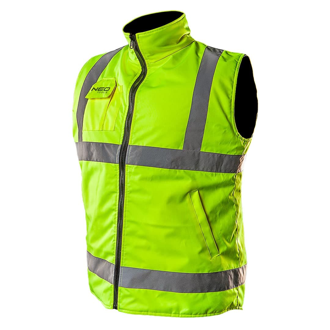 NEO TOOLS 2in1 Herren Profi Warnweste Gelb 🚧👷‍♂️