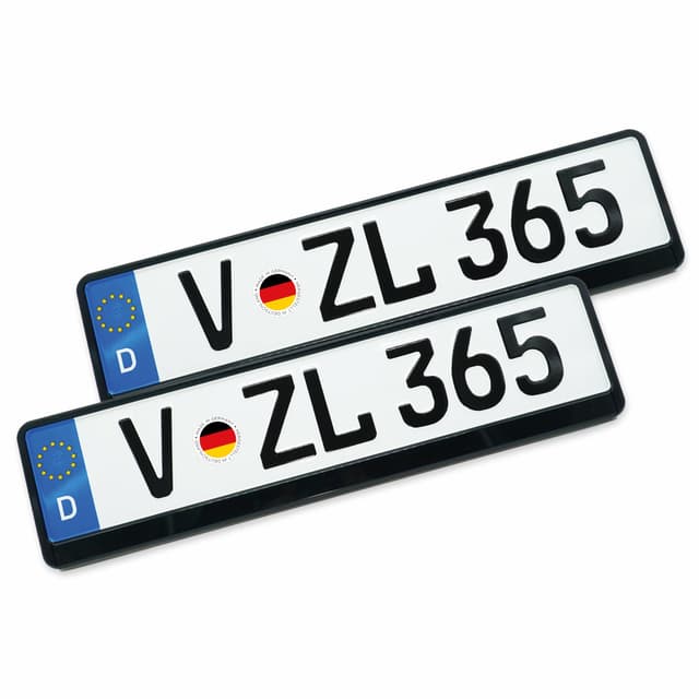 VZL Kennzeichenhalter für Autos 🚗 | Nummernschildhalterung Auto | 2X Kennzeichenhalterung | Nummernschildhalter | Alternative zu Kennzeichenhalter Rahmenlos