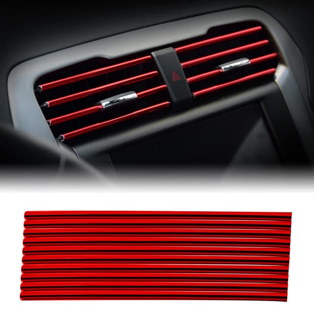10 Stück Auto Lüftungsschlitz Dekoration YUTOU Dekoration Streifen 🚗