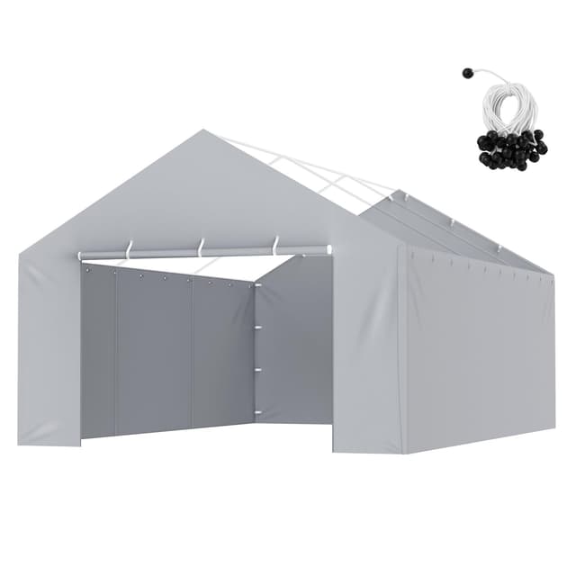 VEVOR Carport-Garagenzelt Seitenwand 6000 x 3950 x 1950 mm 🚗🏠