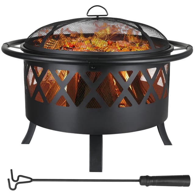 Feuerschale mit Grillrost Ø 81cm und Zubehör 🔥 Multifunktional & Robust