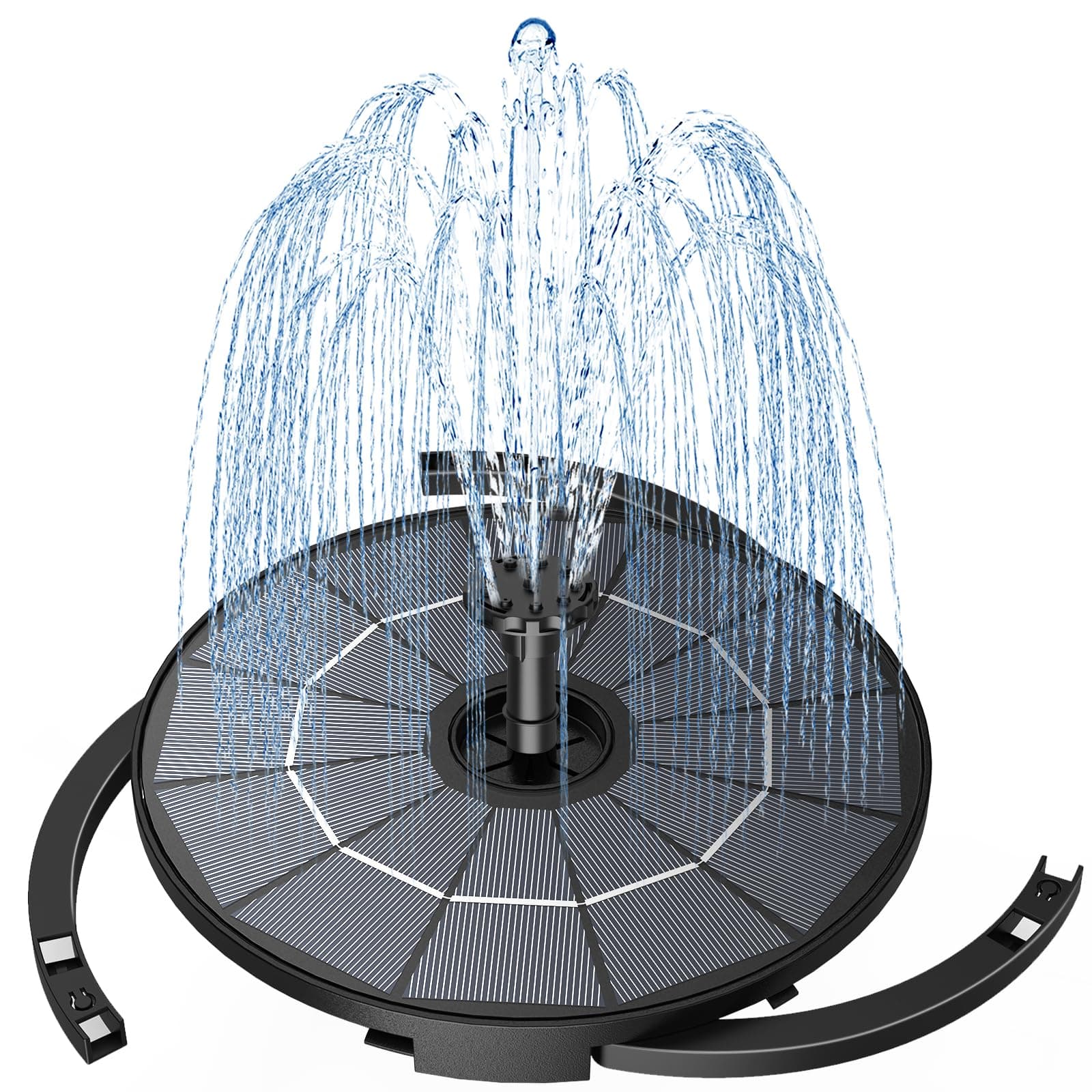 AISITIN Solar Springbrunnen für Außen mit 2.8W Abnehmbares Solarpanel - DIY Wasserspiel