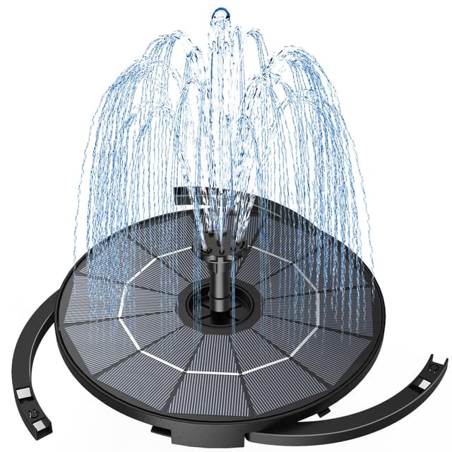 AISITIN Solar Springbrunnen für Außen mit 2.8W Abnehmbares Solarpanel - DIY Wasserspiel