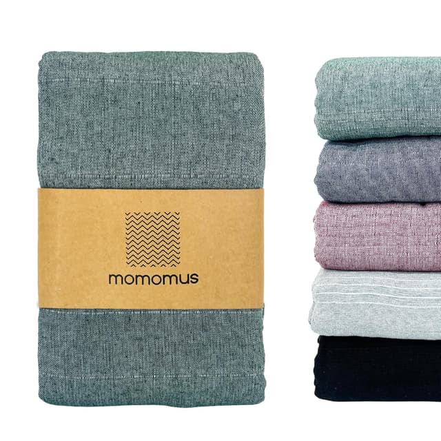 🛋️ MOMOMUS Dünne Tagesdecke, Bettüberwurf Vielseitiger oder Dünne Überwurf für Bett - Leichte, Praktisch, Komfortabel - Grün 170 x 260 cm