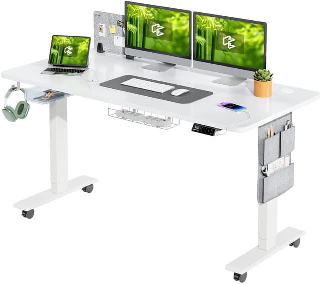 🌟 Sonderangebot: MAIDeSITe Höhenverstellbarer Schreibtisch mit Memory-Steuerung und 360°Rollen