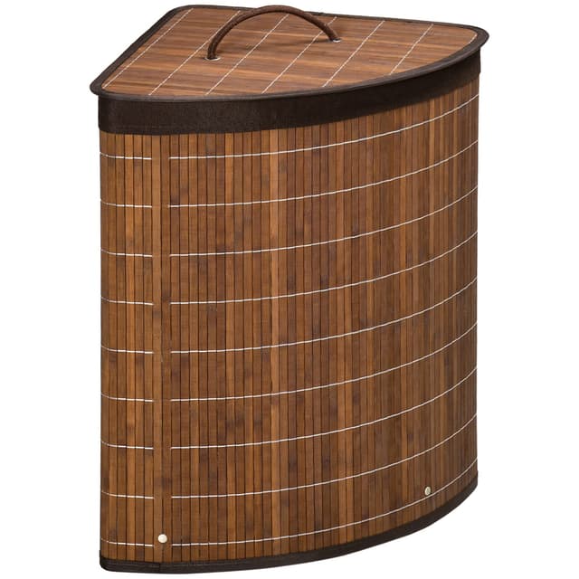 🧺 HOMCOM Bambus Wäschekorb mit Deckel 55L - Angebot!