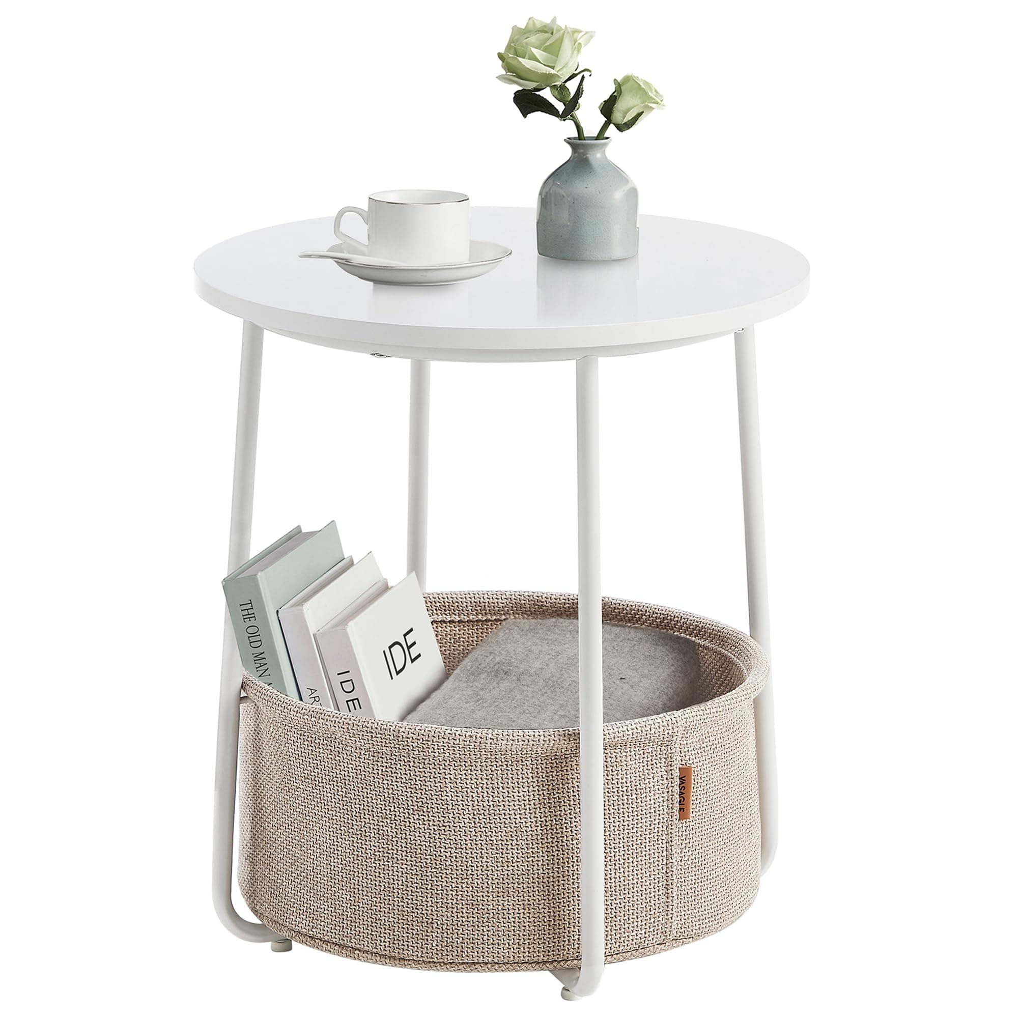 VASAGLE Beistelltisch rund, Kleiner Tisch, Couchtisch klein 😍🛋️