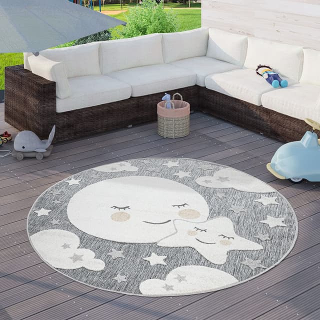 Paco Home Kinderteppich Kinderzimmer Outdoor Teppich 🌙🌟🌈