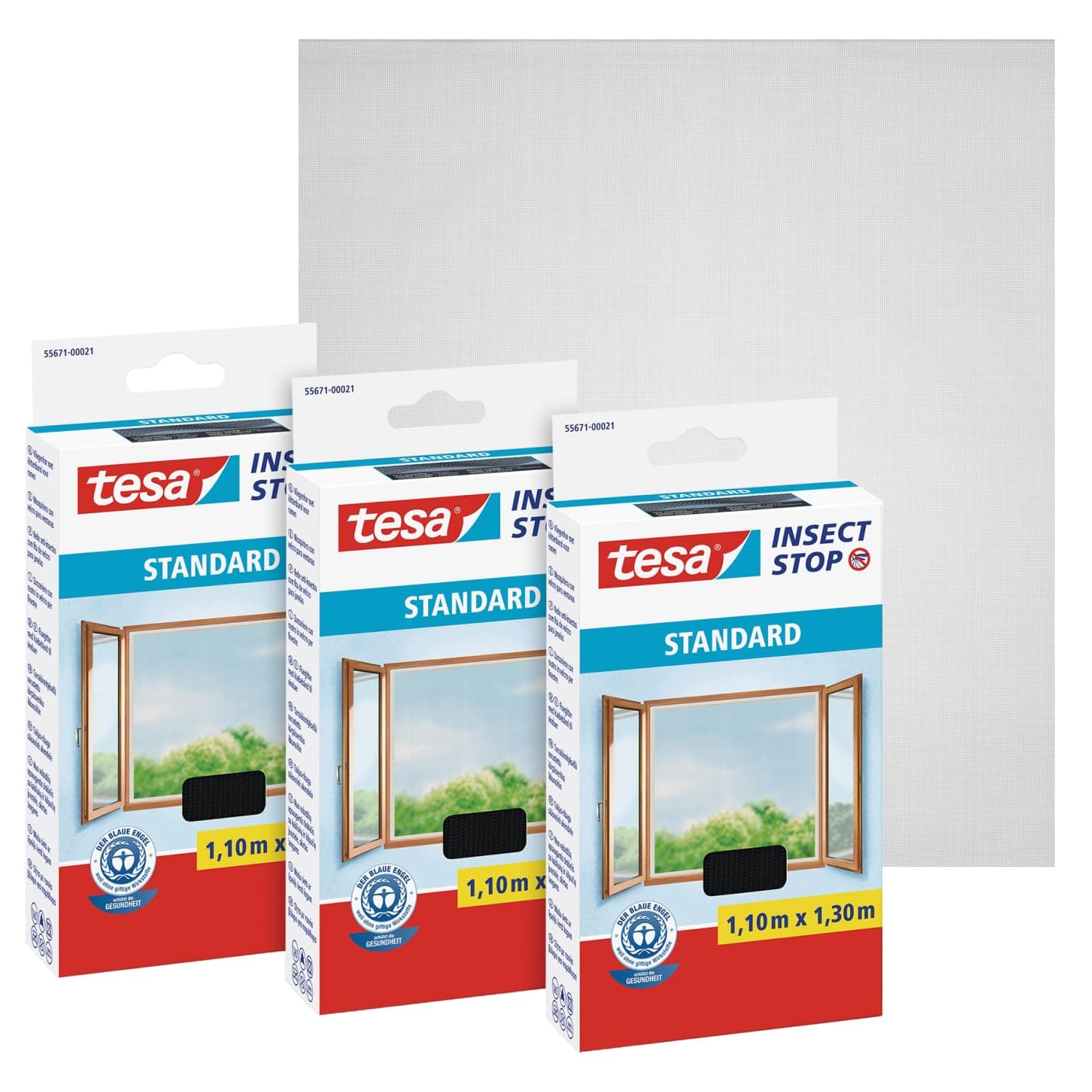 tesa Insect Stop Standard Fliegengitter für Fenster im 3er Pack 🪰🪲🪰