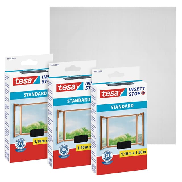 tesa Insect Stop Standard Fliegengitter für Fenster im 3er Pack 🪰🪲🪰