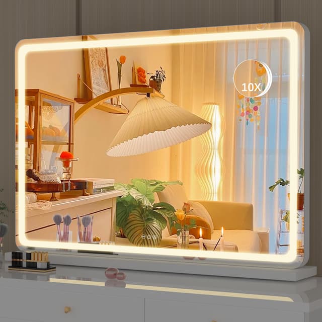 HASIPU Kosmetikspiegel mit Lichtern 80x55cm LED-Schminkspiegel 🌟