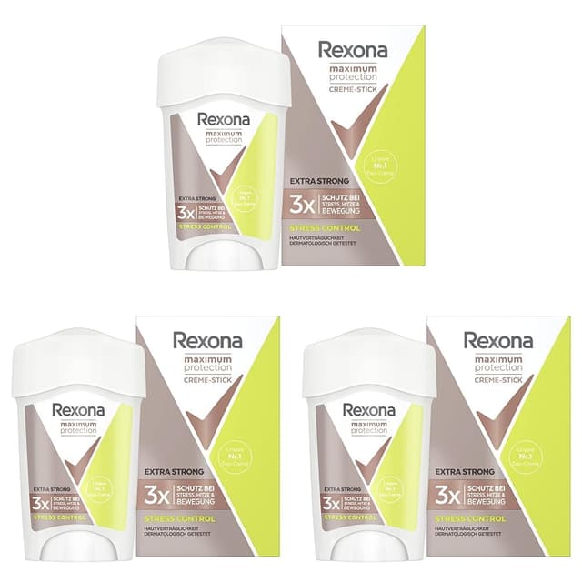 🌟 Mega Deal! Rexona Maximum Protection Deo Creme Stress Control 3er Pack 45 ml 🌟