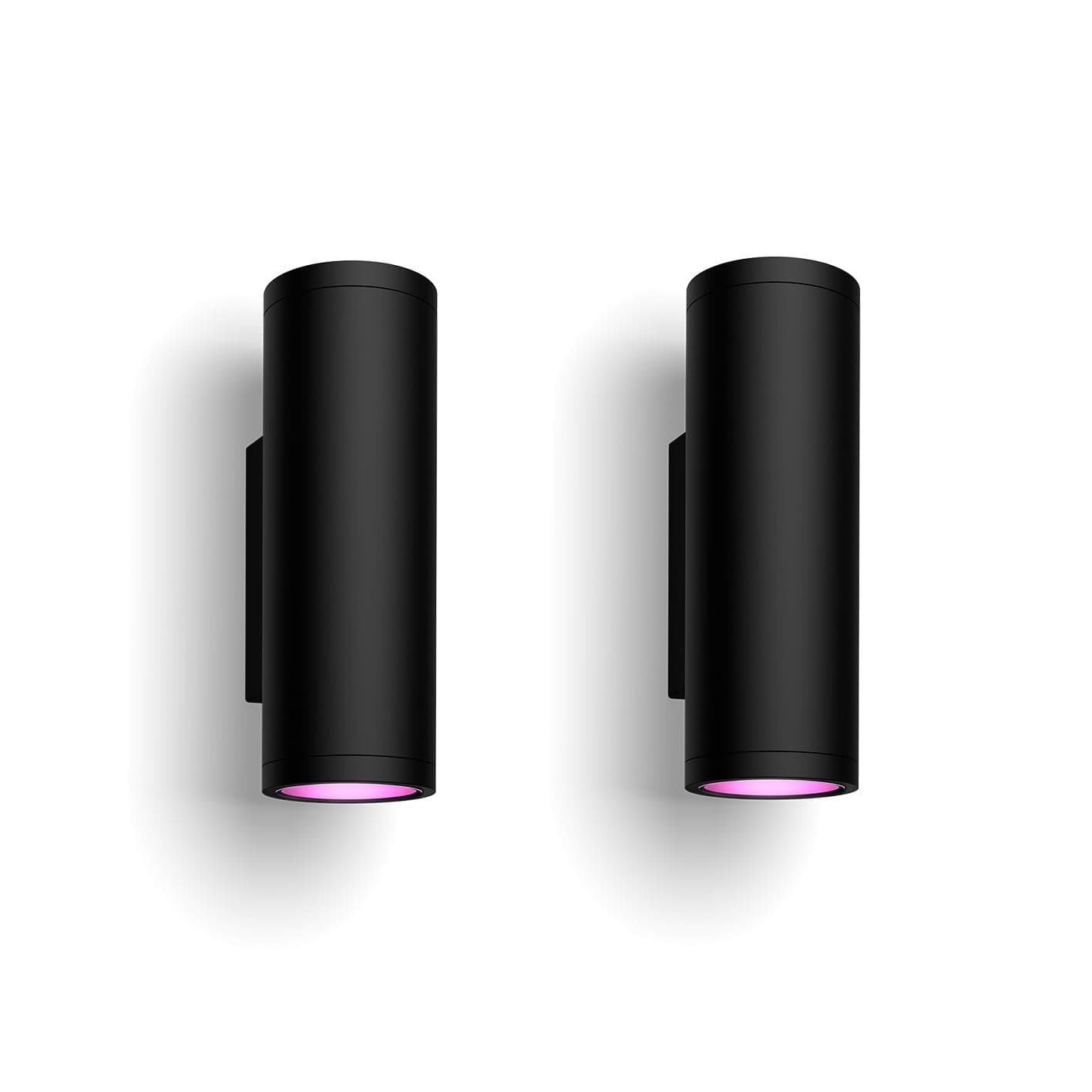 🌟 Philips Hue Appear White and Color Ambiance Smart LED-Wandleuchte 2er Pack Schwarz 🌈🌌