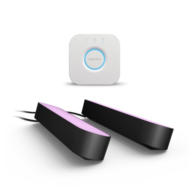 Philips Hue White & Color Ambiance Play Lightbar 2er Pack + Bridge Schwarz 🌈💡🏠