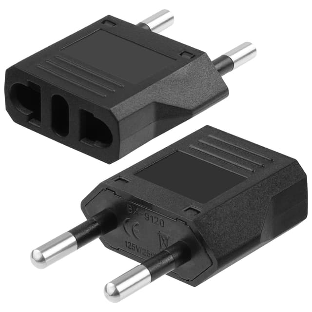 AXFEE Reiseadapter US auf EU, 2 Stück - Universaladapter von USA nach EU