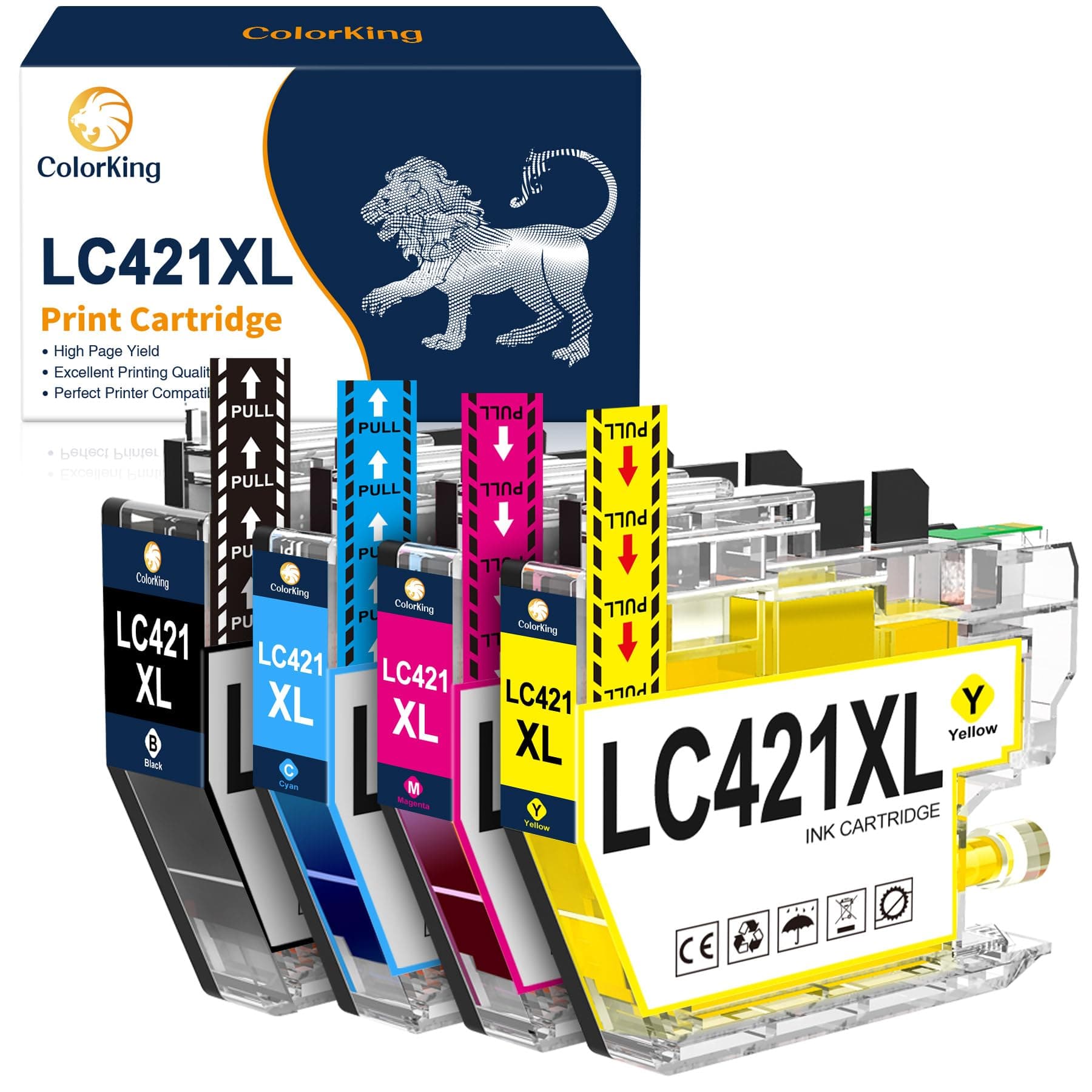 ColorKing LC421XL LC-421XLVAL Tintenpatronen Kompatibel für Brother