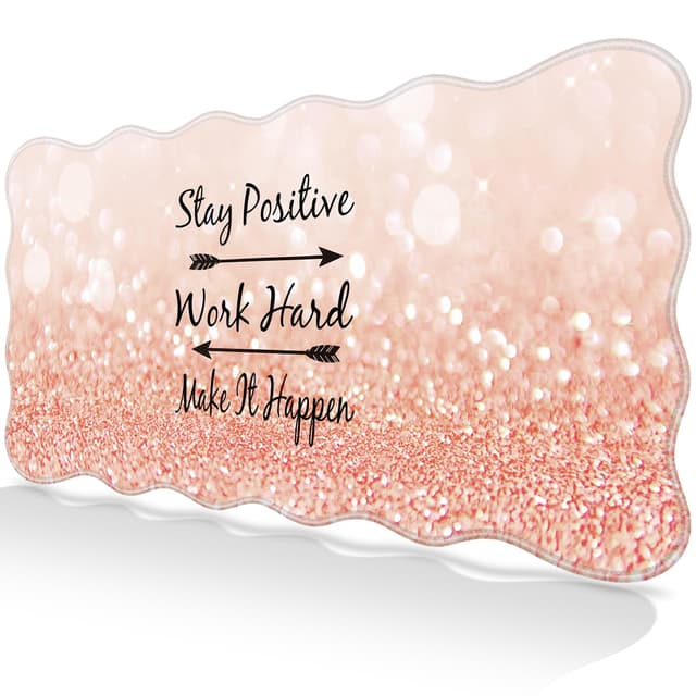 Abetcabe Mauspad XXL 900 x 400mm Champagner-Stay Positive 🌟