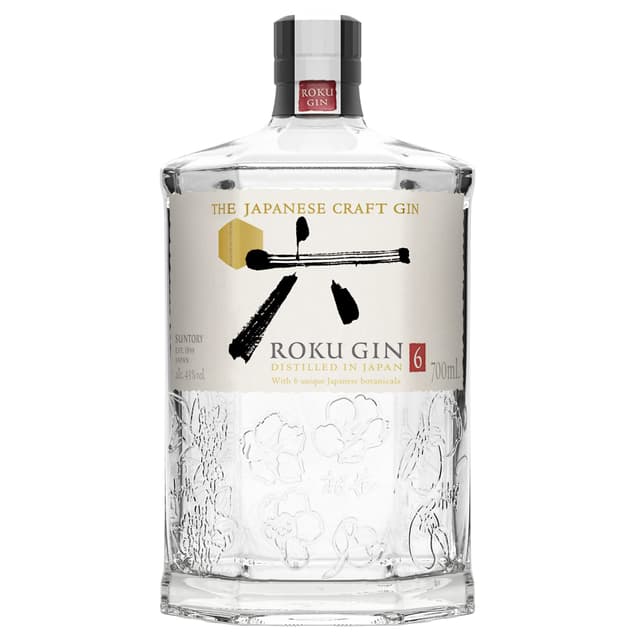 🍸 ROKU GIN | 6 japanische Botanicals | Meisterhaft destilliert in Japan | 43% Vol | 700ml Einzelflasche 🍶