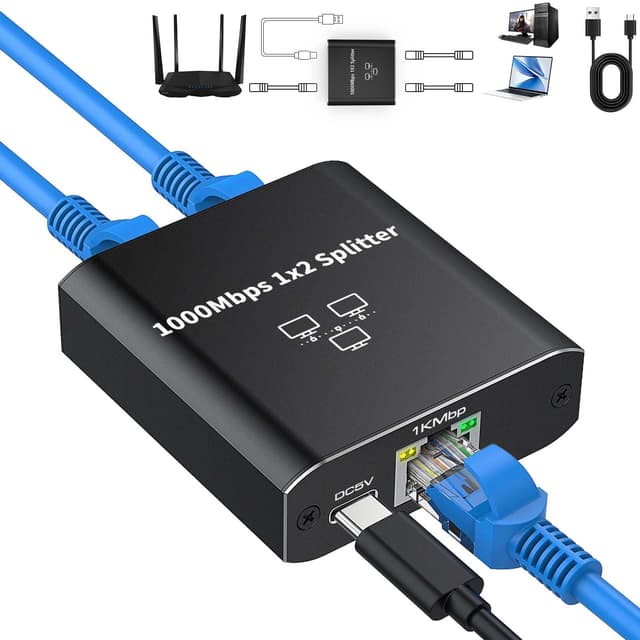 🌟 AXFEE Lan Splitter 1 auf 2 1000Mbps 🌟