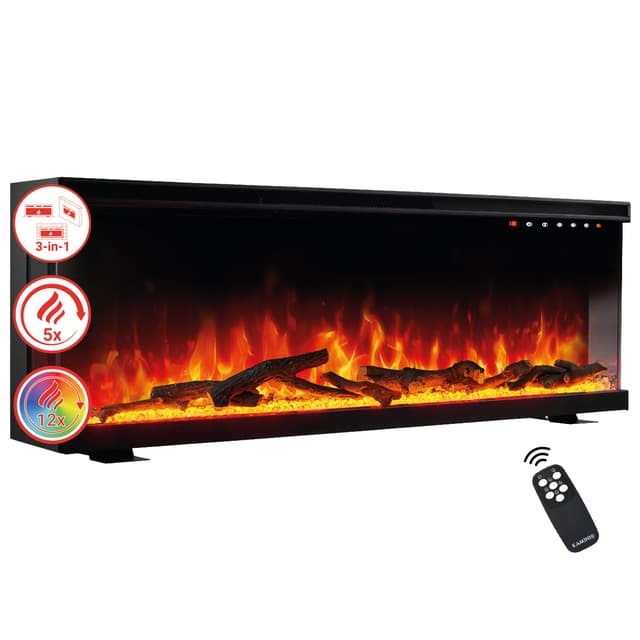 🔥 KAMINIO Elektrokamin LEA - Elektrischer 3-in-1 Kamin mit Panoramaview 🔥