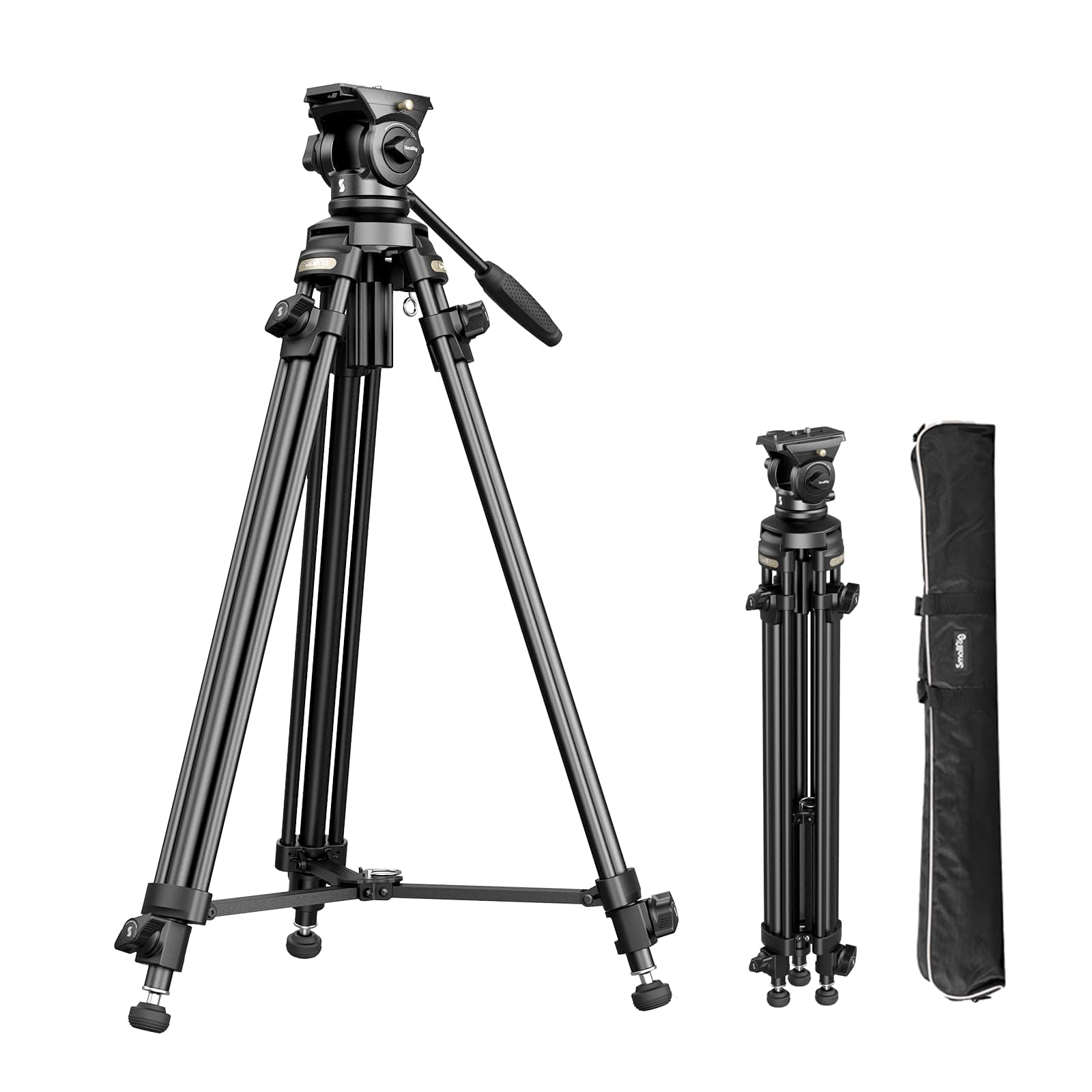 📹 SMALLRIG 158CM / 62" Videostativ mit 360° Fluidkopf, leichtes Kamerastativ 🎥