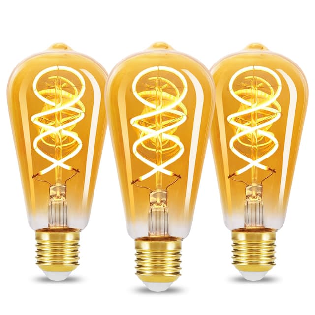 Vintage E27 LED Glühbirne 3er Set 🌟 Energiesparlampe für Nostalgie Beleuchtung