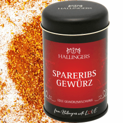 Hallingers BBQ Saftiges Spareribs Gewürz 🍖🔥 - Perfekte Gewürzmischung für Soßen, Spare Ribs & Steaks (Dose)