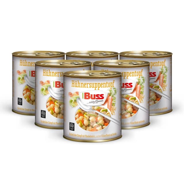 Buss Klassische Hühnersuppe 🍲 - Deftiger Suppentopf mit Hühnerfleisch, Muschelnudeln und Gemüse