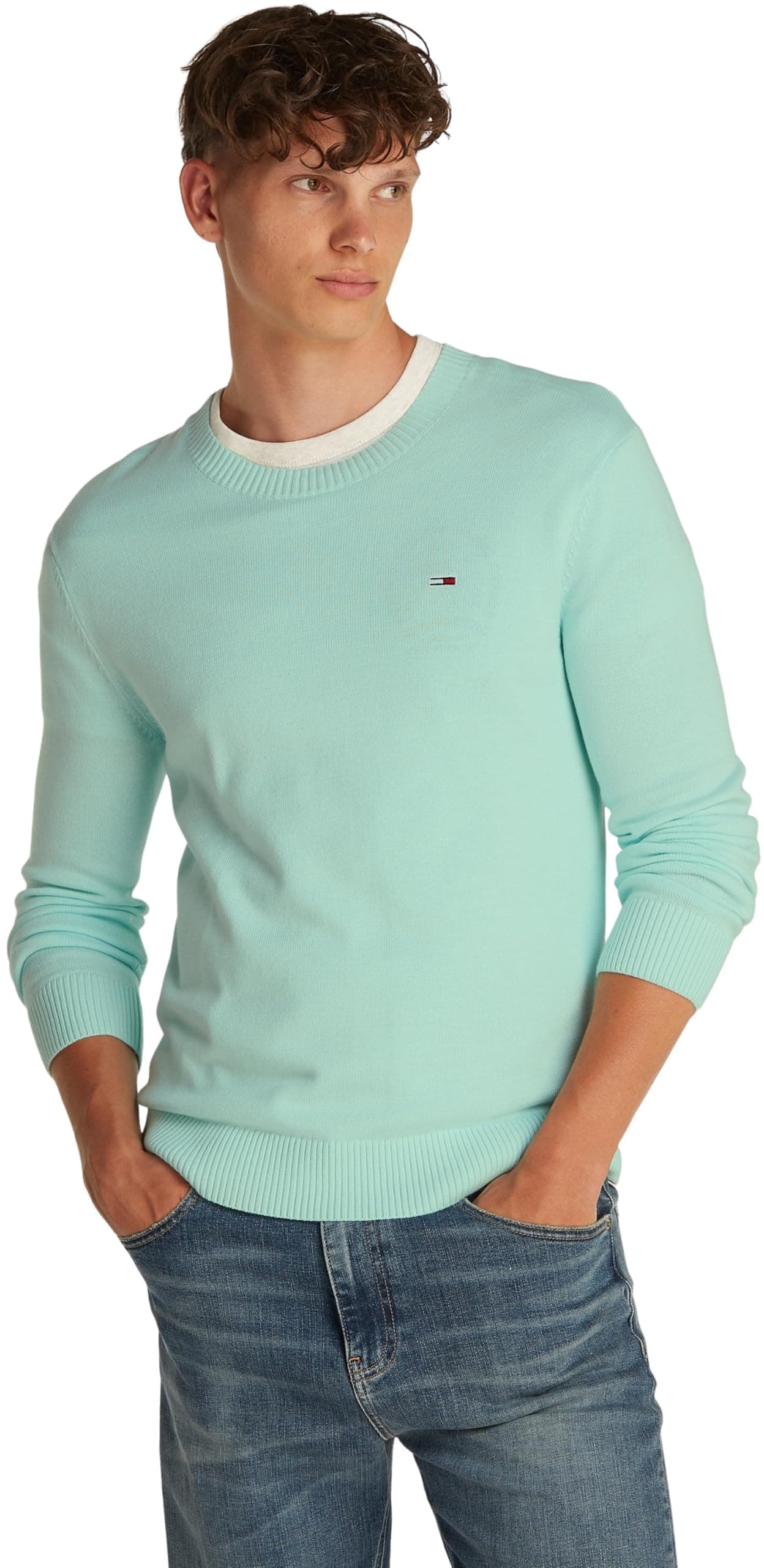 Tommy Jeans Herren Pullover XXL Green 🌿 | 50% Rabatt