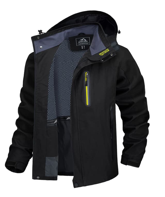 🌟 TACVASEN Herren Outdoorjacke - XXL Schwarz 🧗‍♂️