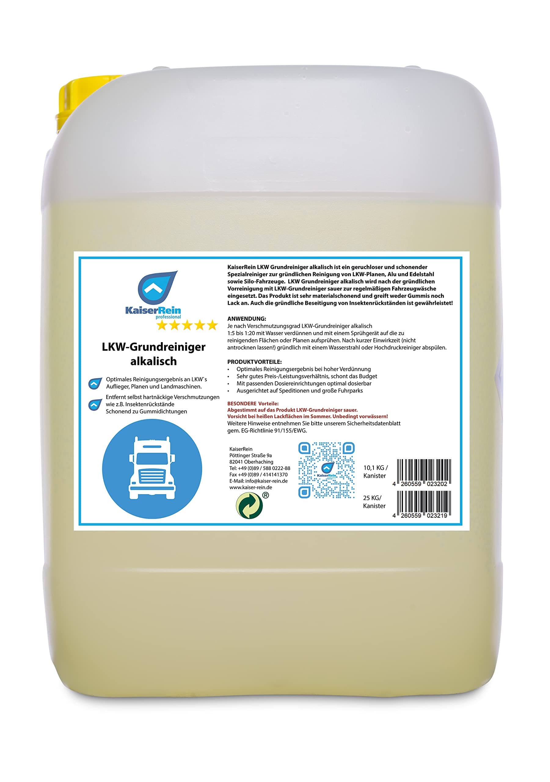 🚚 KaiserRein LKW-Grundreiniger alkalisch 10,1 kg - Spezialangebot!