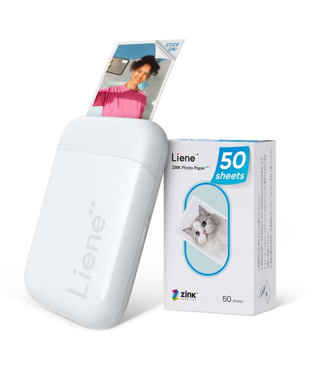 📸 Liene Pearl K100 Mini Fotodrucker für Smartphone - 50 Blatt Zink-Fotopapier 🖼️