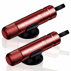 🚗 HPMAISON 2er Set Auto Sicherheitshammer, 2 In 1 Notfallhammer Auto mit Gurtschneider 🛠️