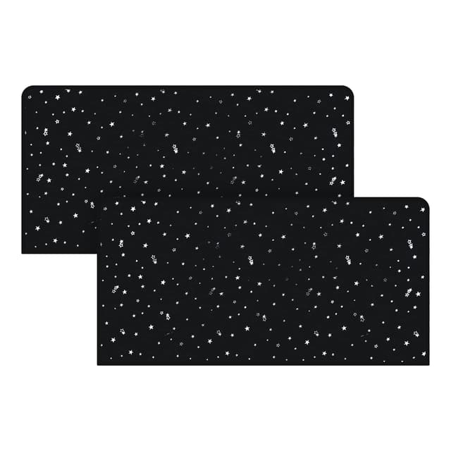 🌞 ZATOOTO Sonnenschutz Auto Vorhang - Auto Sichtschutz Fenster Magnetisch für Baby, Kinder, Gardinen Seitenscheibe für UV-Schutz, Verdunkelung, 100 * 50cm, Schwarz, Groß, 2 Stück 100*50cm, Stern