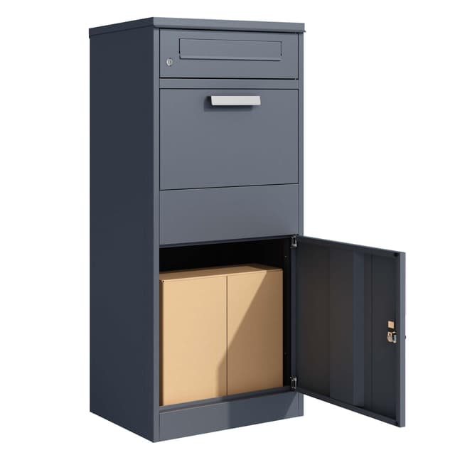 📦🏠 Toboli Paketkasten Anthrazit 500 x 370 x 1120 mm - Private Paketannahme