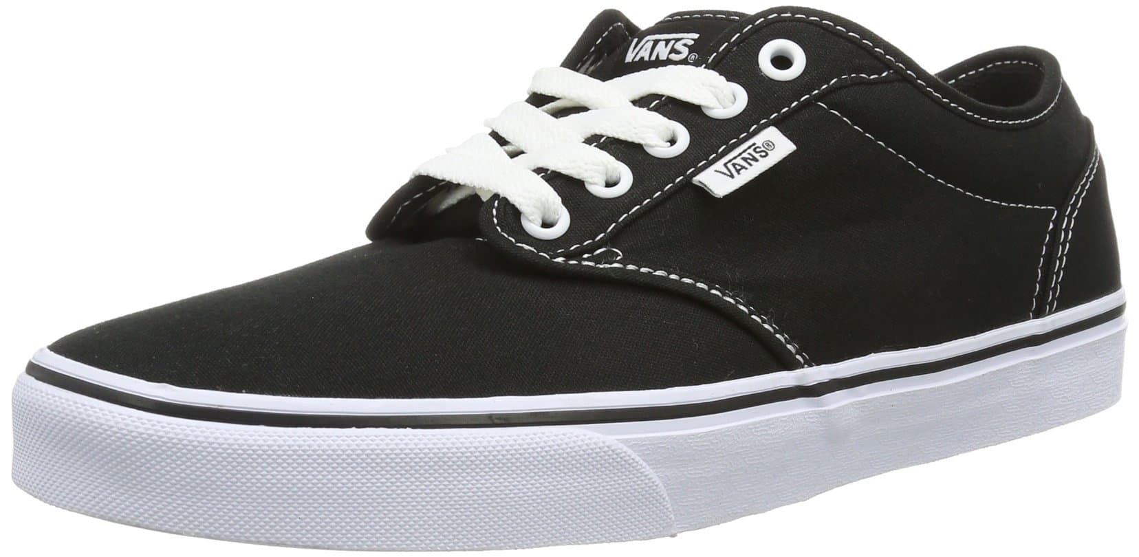 👟 Super Deal: Vans Herren Atwood Sneaker 38.5 EU Schwarz Canvas Blk Wht 187 👟