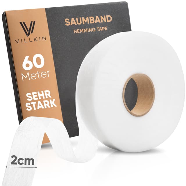 Villkin Saumband 60m x 20mm - Bügelband für Textilien 🧵✂️